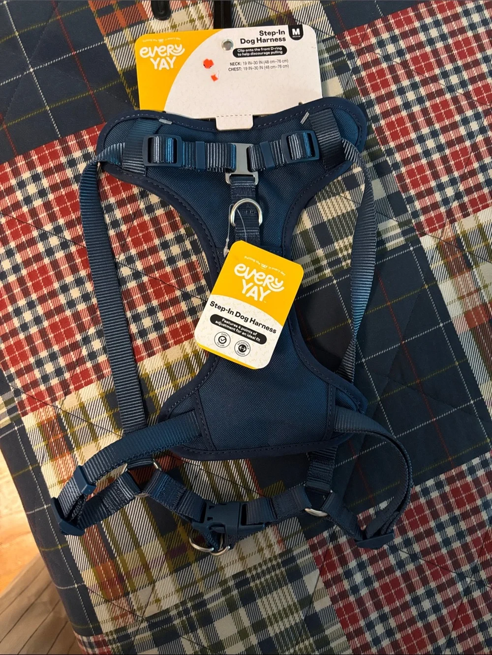 Navy Step-In Dog Harness - Medium